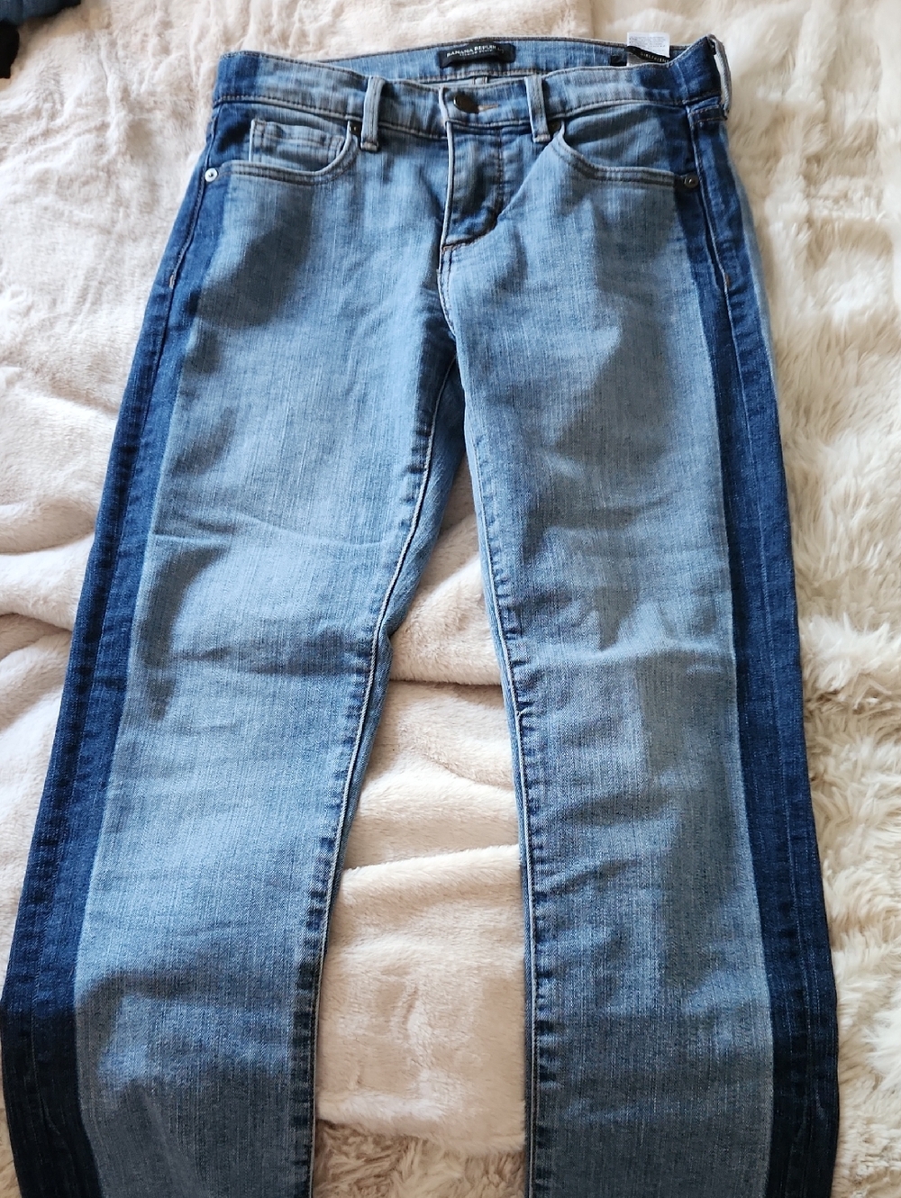 Banana Republic Light Blue Jeans with Dark Blue Side Panels